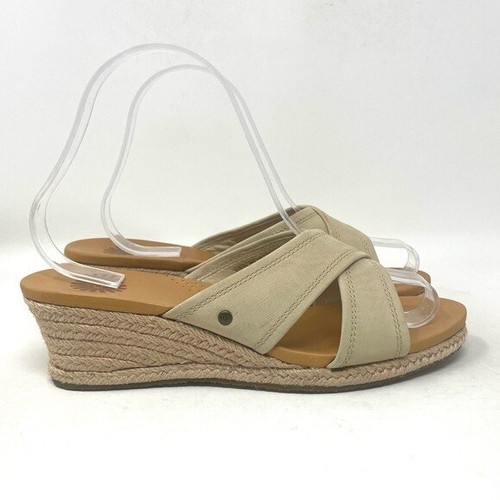 UGG Australia Gwyn Espadrillas Sandalo con Zeppa Marrone Marrone Marrone Donna 8 5