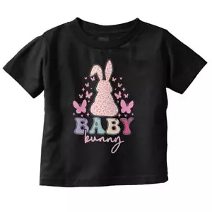 Cute Spring Easter Baby Bunny Butterflies Toddler Girl Youth T Shirt For Kids - Picture 1 of 5