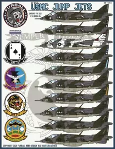 Furball Aero-Design 1/48 Aufkleber USMC Jump Jets AV-8A/C - 48-073 - Bild 1 von 2