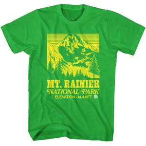 United States National Parks Mt Rainier Elevation 14411 ft Men's T Shirt - Picture 1 of 5