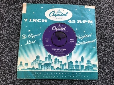 PEGGY LEE - THINGS ARE SWINGIN’ 1959 UK SINGLE CAPITOL CL 15103 VERY GOOD+ - Image 1 of 4