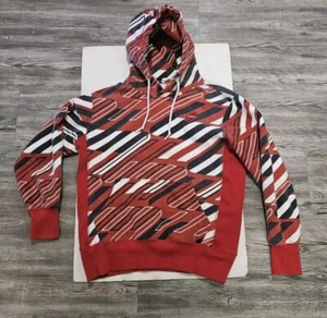 SUPERDRY SPORT FELPA CON CAPPUCCIO stampa all over stile Tokyo Racing multicolore taglia M - Foto 1 di 4