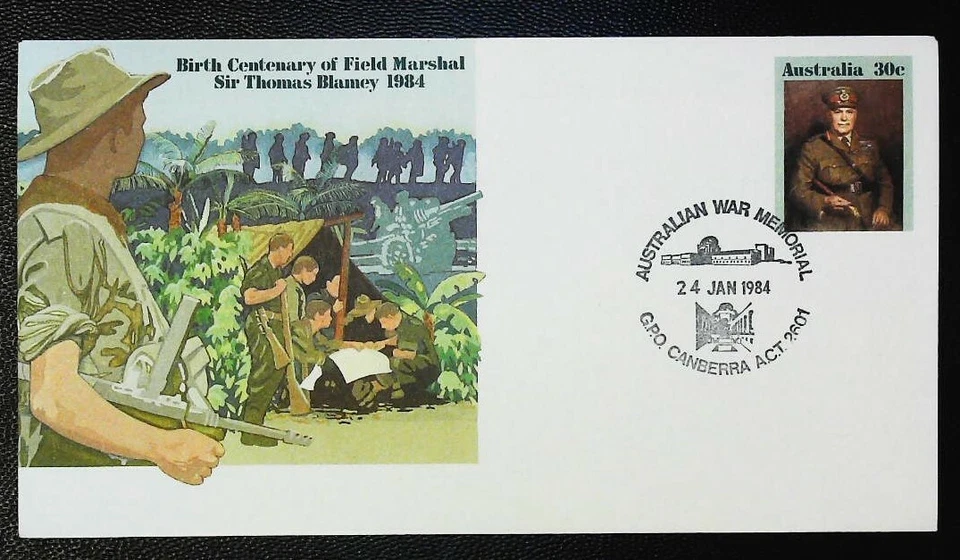 1984 PSE FDC Field Marshall Blamey with Australian War Memorial Postmark - Image 1 of 2