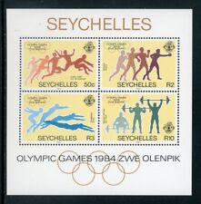 Seychelles Scott #550a Estampillada sin montar o nunca montada S/S Juegos Olímpicos de Los Ángeles 1984 CV$4+420401