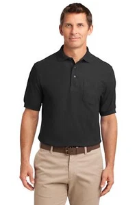 Port Authority TLK500P Men's Poly/Tall Silk Touch Polo With Pocket - Pack Of 2 - Picture 1 of 9