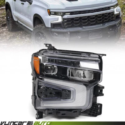 For 2022-2024 Chevy Silverado 1500  LTZ  ZR2 Black LED Headlight Passenger RH Foto 1 de 4