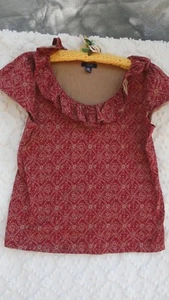 Chaps Lauren Knit Top Misses XL Raspberry Tan Cotton Retro MINT - Picture 1 of 5