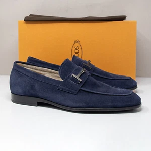 Tod's Doppia Blue Suede Bit Loafers, Size 9.5 UK (10.5 US) - Picture 1 of 8