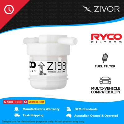 New RYCO Original Manufacture Fuel Filter In-Line For FORD LASER KE 1.3L E3 Z198 - image 1 of 4