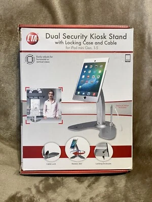 CTA Digital: Dual Security Kiosk Stand with Locking Case for iPad Mini Gen 1-5 - Image 1 of 3