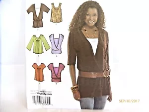 NIP Simplicity 3790 Knit Tops Pattern sz 6-14 - Imagen 1 de 5
