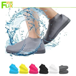 Widerstandsfähige Silikon Überschuhe Regen Wasserdicht Schuhüberzieher Stiefelüberzieher Schutz  - Bild 1 von 37