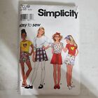 Vintage Simplicity 7079 Girls Knit Top Shorts Skort Easy Youth 12 14 Cut 14 1996