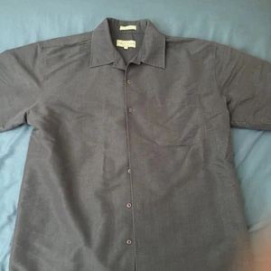 Eighty Eight Men’s Button-down Short Sleeve shirt Blue/gray Large - Picture 1 of 4