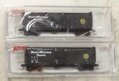 Northwestern Pacific 40' Dbl. Sheathed Wood Boxcar #1984, Atlas, NIB  #2 - Image 1 of 4