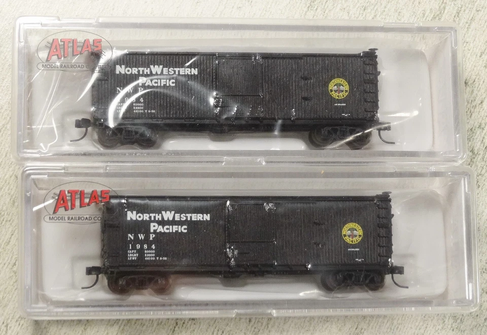 Northwestern Pacific 40' Dbl. Sheathed Wood Boxcar #1984, Atlas, NIB  #2 - Image 1 of 4