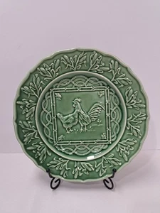 Bordallo Pinheiro Farm Animal 9.25”  Plate Chicken and Rooster  - Picture 1 of 6