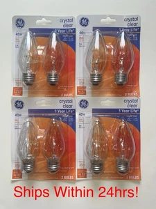4 Pack Of 8 40W Crystal Clear Decorative F Type Light Bulbs Ships Within 24hrs - Picture 1 of 5