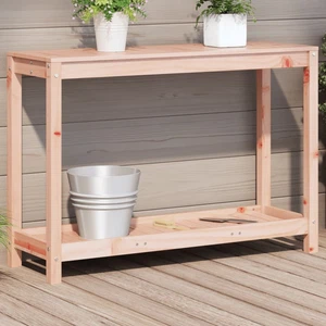 Potting Table with Shelf Storage Workbench Outdoor Solid Wood Pine vidaXL - Picture 1 of 60