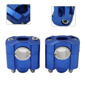 Blue Lenker Fat Bar Mount Klemmen Riser Adapter 7/8" auf 11/8" Dirt Pit Bike ATV - Bild 1 von 10