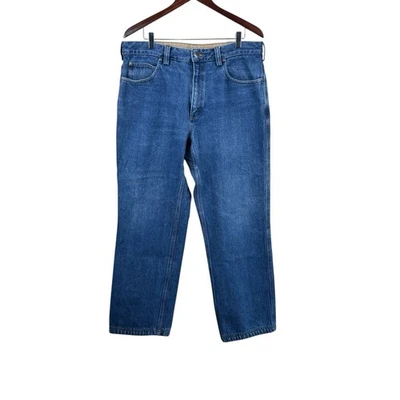 Pantalones de mezclilla Duluth Trading Flex Fire Hose 3237-18 para hombre 36x29,5 azul pierna recta Foto 1 de 4