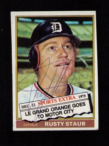 1976 Topps Traded #120 Rusty Staub Detroit Tigers SIGNED AUTOGRAPHED VINTAGE PEN - Picture 1 of 2
