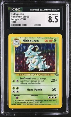 CGC 8.5 Nidoqueen 1999 Jungle 7/64 Holo Pokemon Card - Image 1 of 2