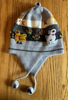 Sombrero de lana de alpaca bebé Nodrog Farms bebé animales pollito conejito conejo Foto 1 de 3