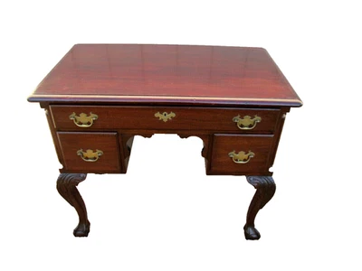 54083 MAHOGANY BALL AND CLAW FOOT LOWBOY SERVER DRESSER - Image 1 of 4