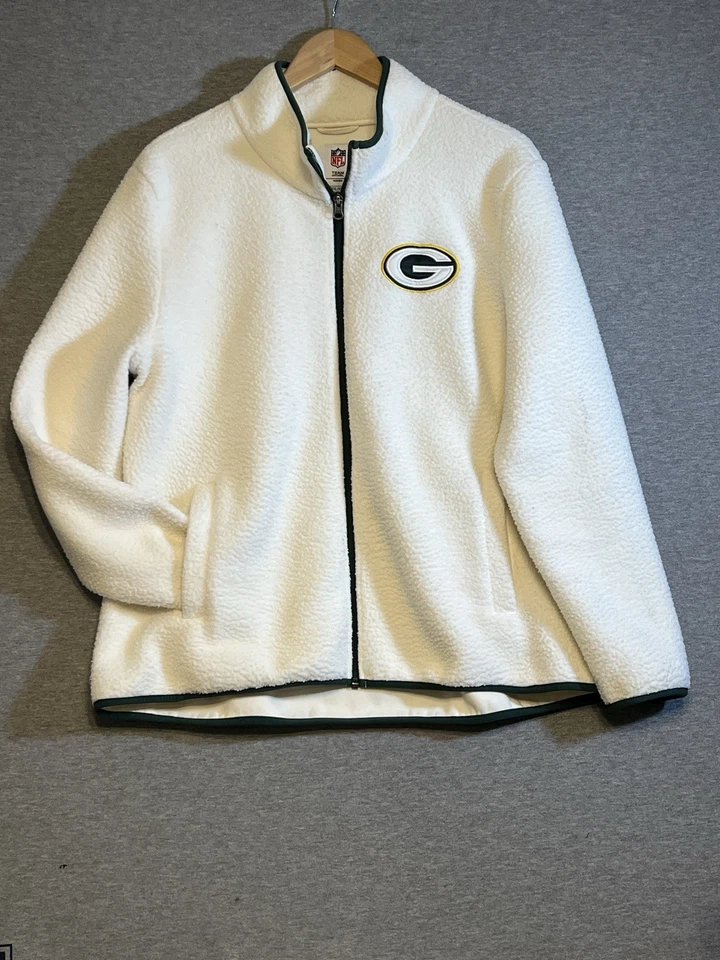 Suéter Green Bay Packers Manga Larga Cremallera Completa Vellón XXL NFL Para Mujer’s Foto 1 de 4
