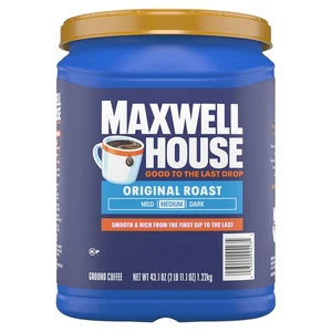 2 CONFEZIONI - Maxwell House caffè macinato tostato originale 43,1 once (totale 86,2 once) - Foto 1 di 2