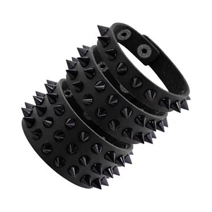 Punk Besetztes Armband Leder Nieten Armband für Damen Herren Gothic Armbänder... - Bild 1 von 5