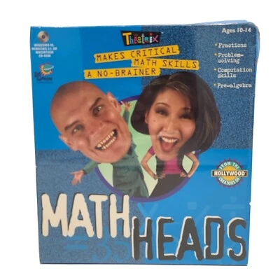 Math Heads By Theatrix PC MAC CD-ROM Ages 10-14 Vintage Sealed  - Image 1 of 4