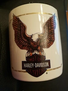 Harley Davidson 12 oz. 1994 Keramik Vintage schwarz weiß mit Adler - Bild 1 von 4
