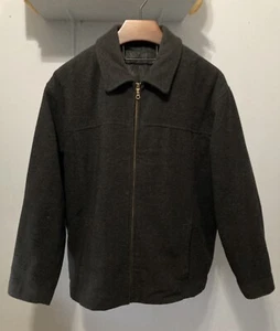 Covington Men's Black Full Zip Coat Jacket Wool Blend Lined Size XL - Picture 1 of 10