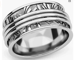 925 Sterling Silver Anxiety Spinner Boho Band Ring Jewelry Unisex Size 7 Calming - Picture 1 of 5