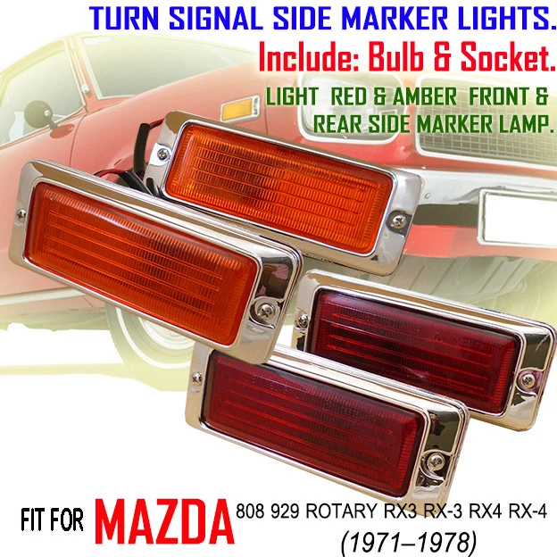 JUEGO COMPLETO LUCES DELANTERAS TRASERAS 12A PARA MAZDA RX3 RX-3 RX4 929 RX-4 808 Foto 1 de 4