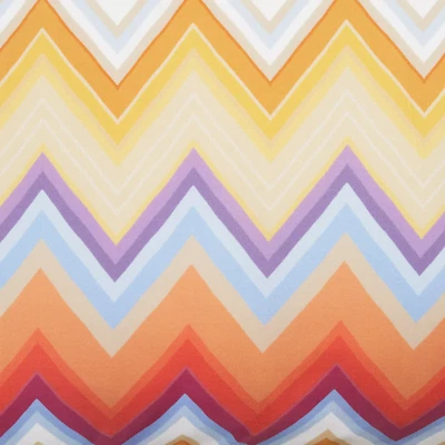 MISSONI ANDRES QUEEN DUVET COVER SHAMS SET CHEVRON ZIGZAG ORANGE BLUE RED ITALY - Image 1 of 4