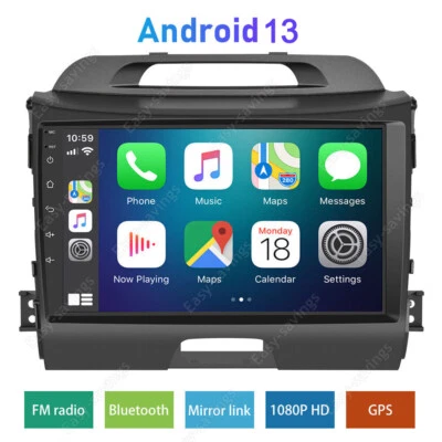 Radio estéreo para automóvil KIA Sportage 2010-2016 Carplay Android 13 WIFI GPS NAVEGACIÓN BT  Foto 1 de 4