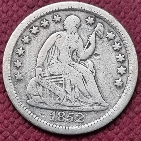 1852 O Seated Liberty Half Dime 5c Better Grade #56084 Cover
