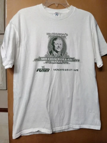 WWE WRESTLING Vince McMahons Monday Night RAW T shirt Cover