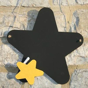 Estrella de pizarra de tiza con forma de puntos redondeados para notas de memo y decoración del hogar - Imagen 1 de 1