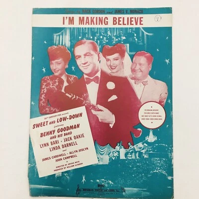 "I'M MAKING Believe" ©1944 Partituras de piano vintage Benny Goodman Mack Gordon - Imagem 1 de 4