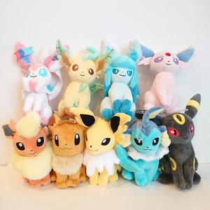 Lot 9 Eevee & Evolutions Sanei Plush Pokemon ALL STAR COLLECTION Set Nintendo - Picture 1 of 19