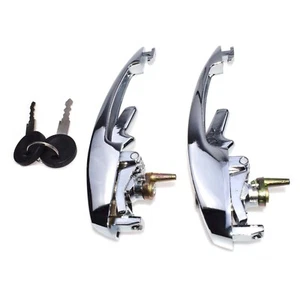 For 1968-1979 VW BUG OUTER DOOR HANDLE SET FRONT LEFT & RIGHT W/KEYS KEYED ALIKE - Picture 1 of 7