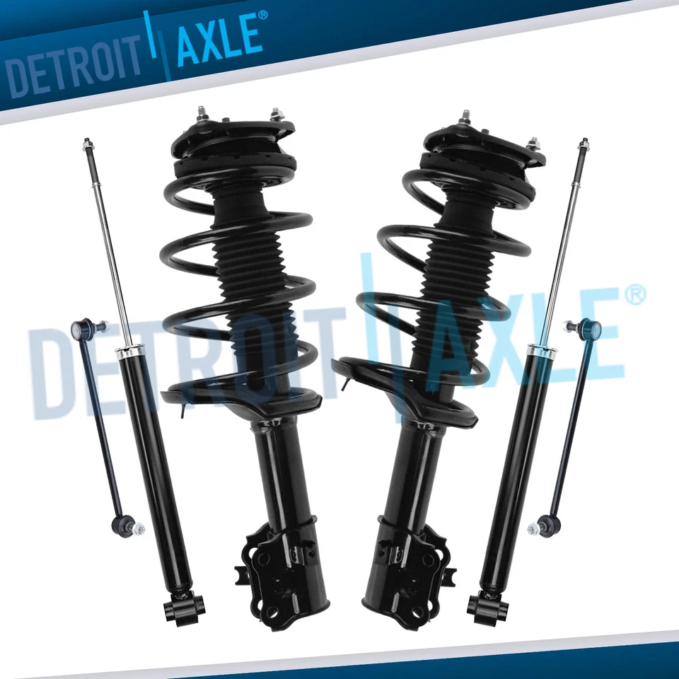 Front Struts w/ Coil Springs Rear Shocks Sway Bars Kit for 2006 - 2011 Kia Rio - Image 1 of 4