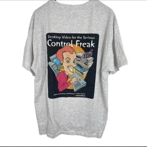 Vintage 1990s Videonics Desktop Video Control Freak Graphic T Shirt (XL) - Picture 1 of 3