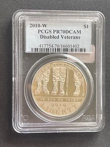 2010-W $1 Disabled Veterans PCGS PR 70 DCAM - Picture 1 of 2