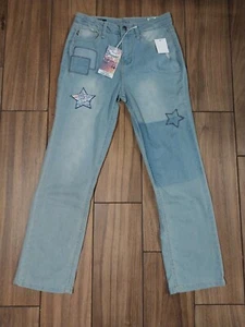 Vigoss Girls The Stevie Straight Distressed Jeans Light Wash Blue Denim Size 14 - Picture 1 of 7