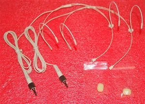 2 X Double earhook Headset Mic Headworn Microphone for Sennheiser Wireless - Picture 1 of 1